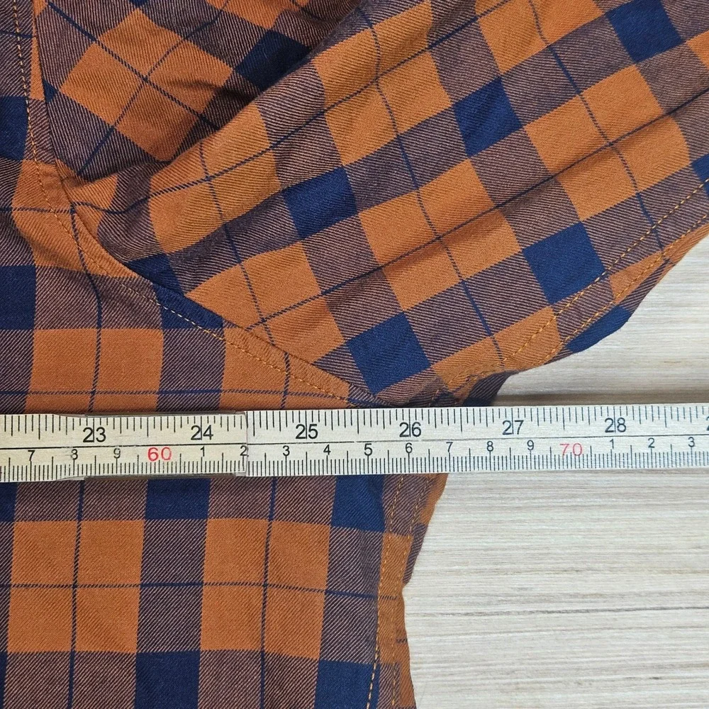 The North Face Button Down Mens XXL Brown Plaid Long Sleeve Outdoor Hiking Shirt